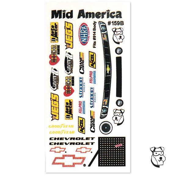 1/24 CAMARO Drag Car Body #914 Decals (1 Pc)