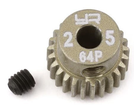 Yeah Racing 64P Hard Coated Aluminum Pinion Gear (25T) YEA-MG-64025