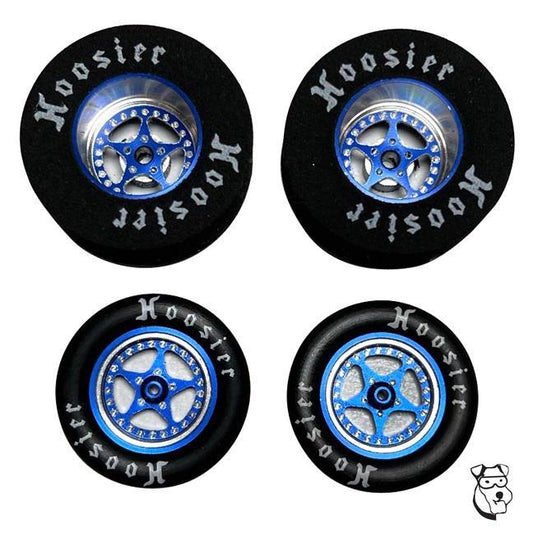 MID AMERICA SUPER STAR .980" FRONTS AND 1-3/16" DIA. X .300" WIDE REARS - BLUE SET