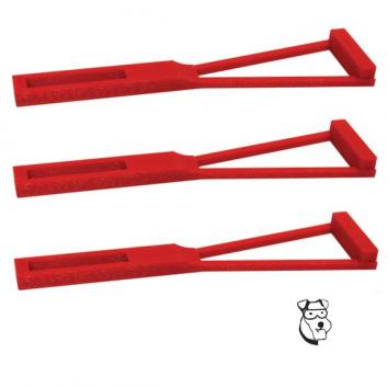 SLOT CAR DISPLAY STANDS - 3 PCS RED