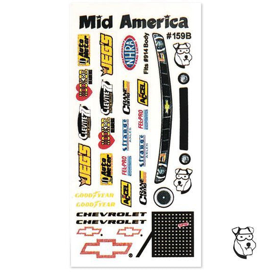 1/24 CAMARO Drag Car Body #914 Decals (1 Pc)