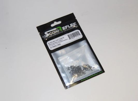 BLACK Mini Self Tapping Lexan Body Micro Screws (100pcs) [Scale Reflex] 700630B