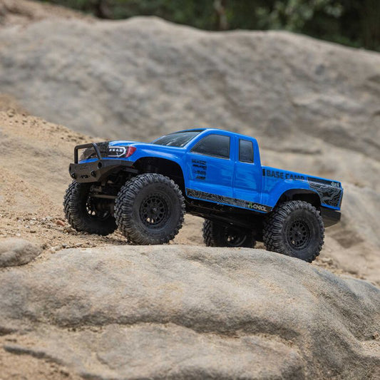 1/24 SCX24 Base Camp 4WD Rock Crawler Brushed RTR with Battery & Charger, Blue