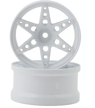 Sideways RC SRC R1 Multi-Spoke Nylon Drift Wheels (White) (2) (6mm Offset)