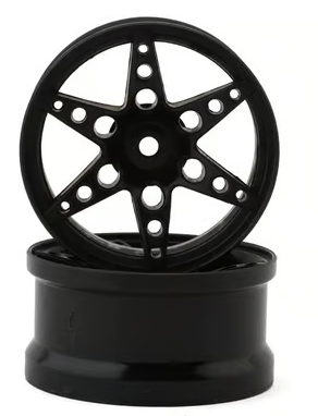 Sideways RC SRC R1 Multi-Spoke Nylon Drift Wheels (Black) (2) (6mm Offset)