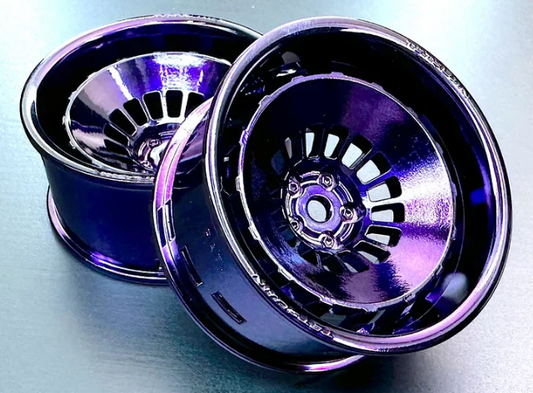 Super Bowler Rims Wheels (Chrome Purple) 5, 8 11 OFFSET (PAIR) [Tetsujin] TT-8546