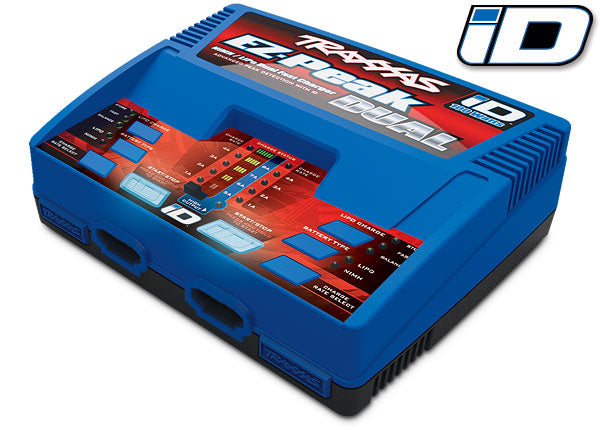 TRAXXAS Charger, EZ-Peak Dual, 100W, NiMH/LiPo with iD Auto Battery Identification