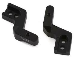 Yeah Racing Axial SCX24 Jeep Aluminum Front Bumper Mounts (Black) (2)