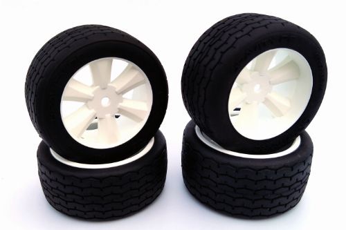 GRAVITY RC G-Spec VTA Tires (Set of 4) Pre glued, VTA Edge Wheel, White GRC145W