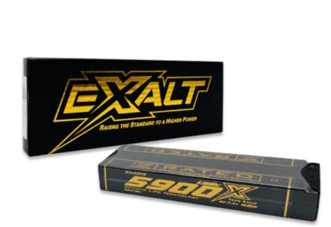 Exalt X-Rated 2S 135C LCG Stick Hardcase Lipo Battery (7.4V/5900mAh) w/5mm Bullets EXA3205