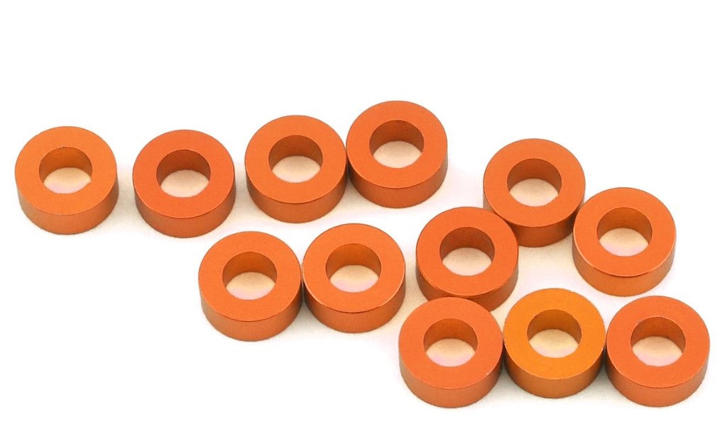 1UP Racing 3x6mm Precision Aluminum Shims (Orange) (12) (2.5mm) 1UP80358