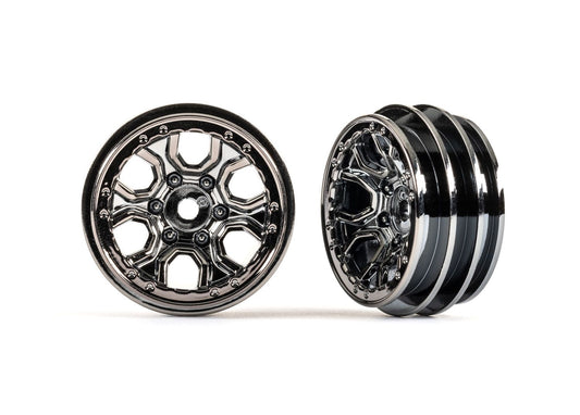 TRAXXAS WHEELS BLACK 1.0 (2) SATIN