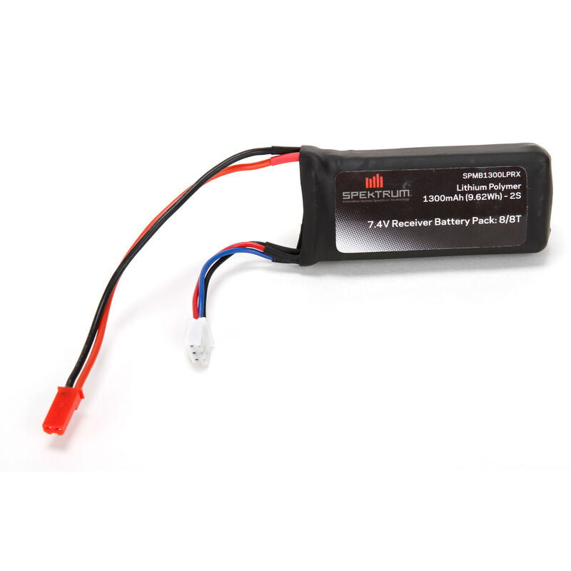 SPEKTRUM 7.4V 1300mAh 2S 5C LiPo Rx Pack w/JST Connector