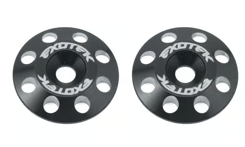 Exotek Flite V2 16mm Aluminum Wing Buttons (2) (Black)