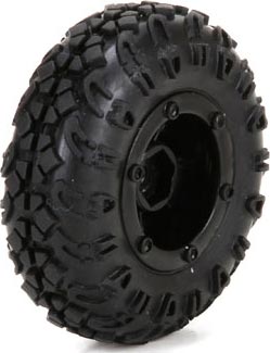 ECX Front/Rear Premount Tire: (4) 1:24 4WD Temper