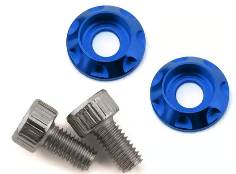 Team Brood M3 Motor Washer Heatsink w/Screws (Blue) (2) (6mm)