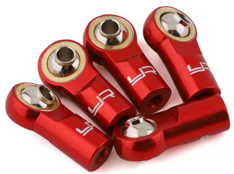 Yeah Racing 3mm Aluminum Threaded Rod Ends (Red) (5) (Standard Thread) Ya-0550rd