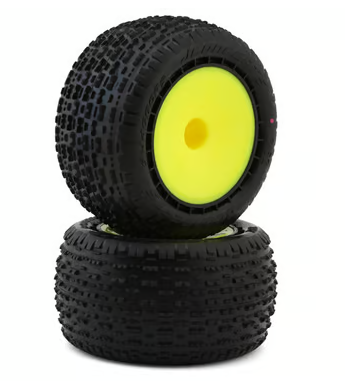 JConcepts Swaggers 2.2" Pre-Mounted Stadium Truck Tires (Yellow) (2) (Pink) w/12mm Hex