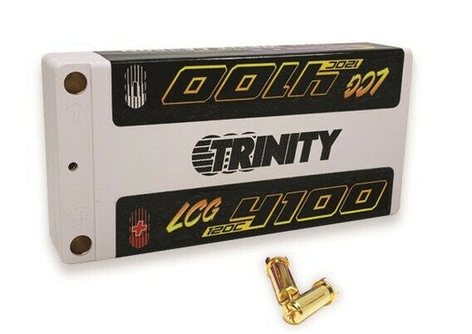 Trinity White Carbon 4100mah LCG 2s,7.4v Lipo