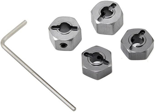 ST Racing Concepts 12mm Aluminum "Lock Pin Style" Wheel Hex Set (Gun Metal) (4)