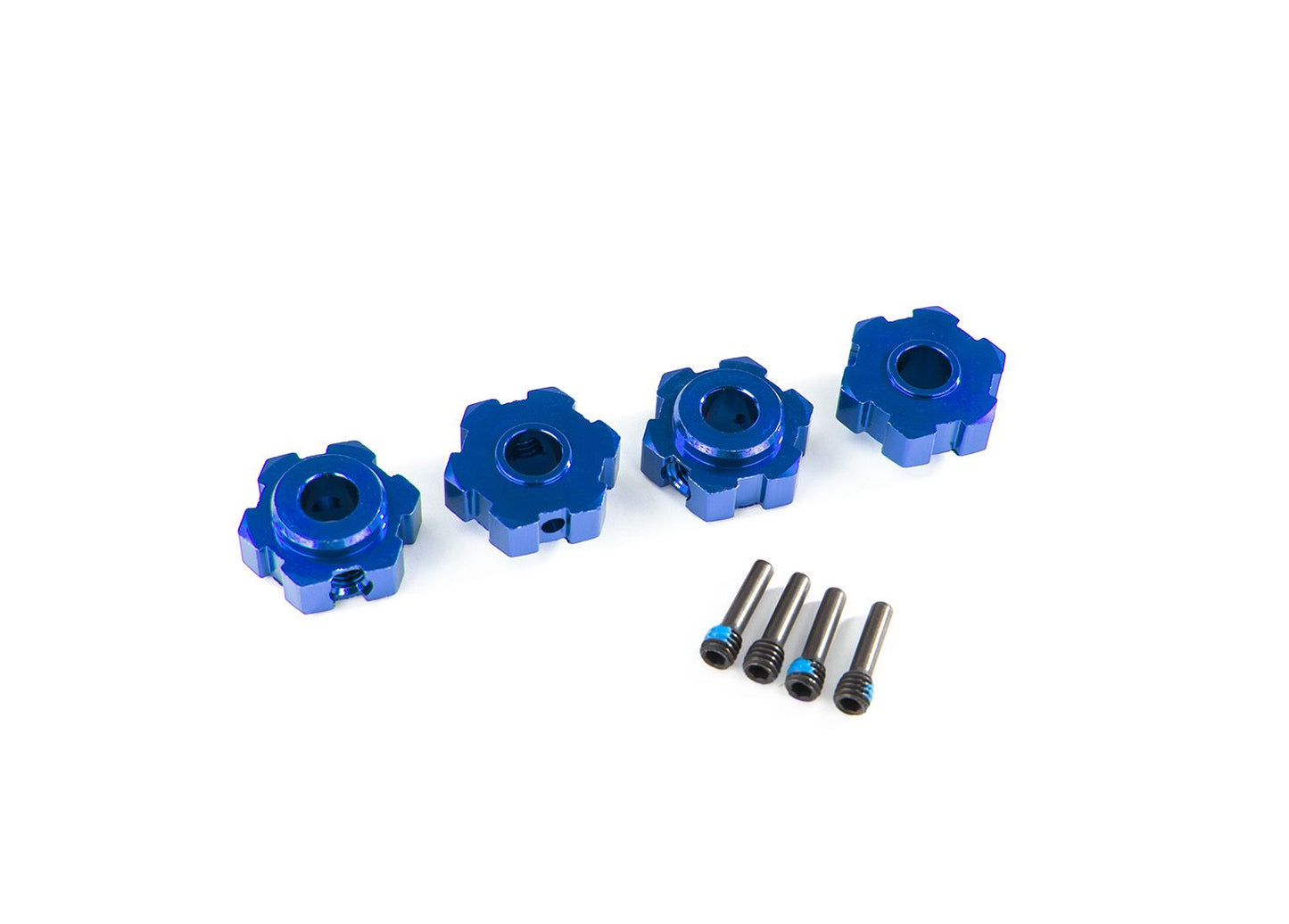 TRAXXAS WHEEL HUBS HEX ALUM BLUE