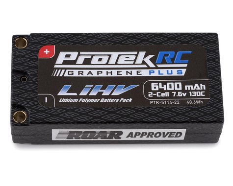 ProTek RC 2S 120C Low IR Si-Graphene + HV Shorty LiPo Battery (7.6V/6400mAh)