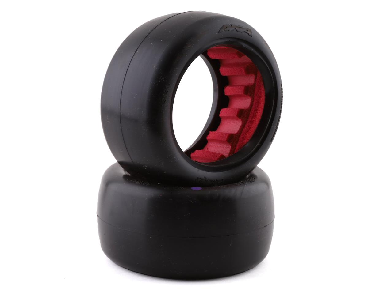 AKA 1:10 Buggy Slicks 2.2 Rr w/Red Insert, Clay (2)