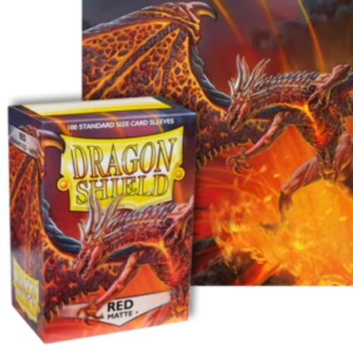 DRAGON SHIELDS Red Matte 100CT