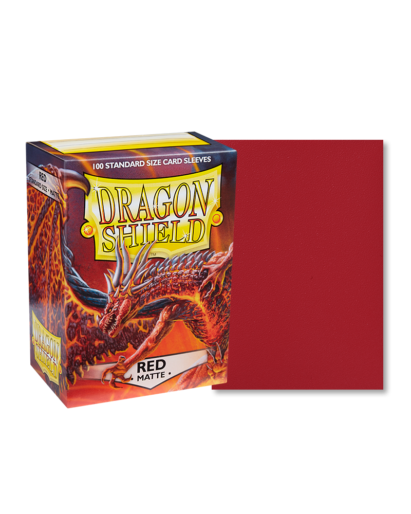 DRAGON SHIELD - Matte Sleeves - Standard Size RED