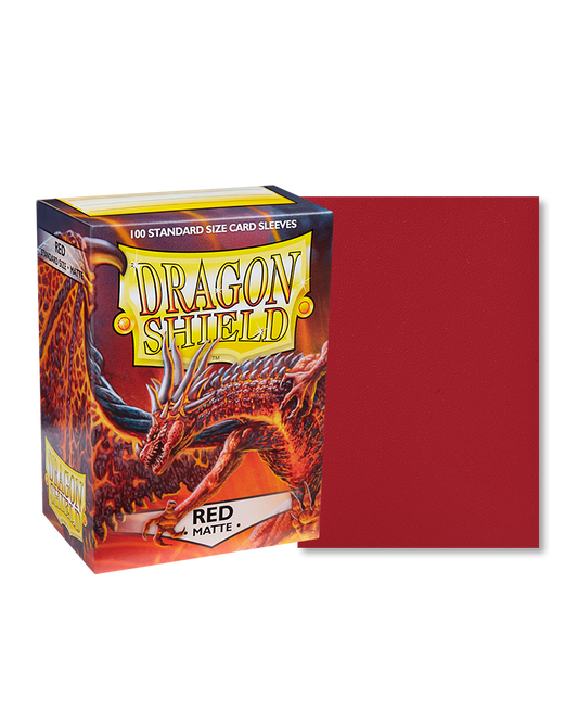 DRAGON SHIELD - Matte Sleeves - Standard Size RED