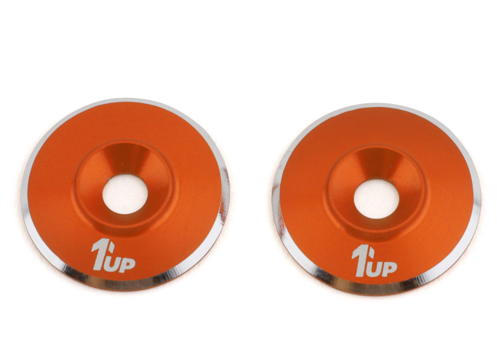 1UP Racing 3mm LowPro Wing Washers (Orange Shine) (2) 1UP820621