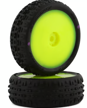 JConcepts Mini-B Swagger Pre-Mounted Front Tires (Yellow) (2) (Pink)