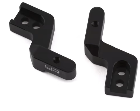 Yeah Racing Axial SCX24 Jeep Aluminum Front Bumper Mounts (Black) (2)