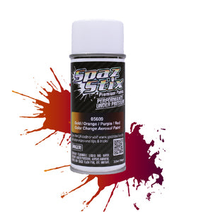 SPAZ STIX COLOR CHANGING PAINT GOLD/ ORANGE/PURPLE/RED AEROSOL 3.5