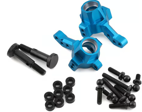 Yeah Racing Tamiya TT-02 Aluminum RWD Drift Steering Knuckle Set (Blue) (2)