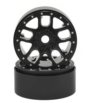 SSD RC 1.9"" Double Time Beadlock Wheels (Black) (2) SSD00142