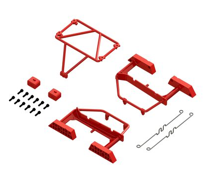 Arrma Desert Truck Body Roll Cage Set, Red: GROM