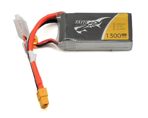 Tattu 3S LiPo Battery 45C (11.1V/1300mAh) (JST-XH)