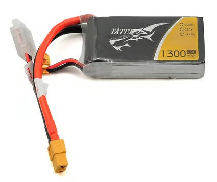 Tattu 3S LiPo Battery 75C (11.1V/1300mAh) w/XT60 Connector TAA13003S75X6