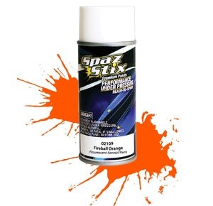 SPAZ STIX FIREBALL ORANGE FLUORESCENT AEROSOL PAINT 3.5OZ SZX02109