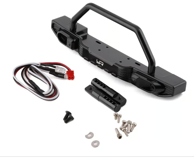 Yeah Racing Axial SCX10 III Aluminum Front Bumper Bar w/LED Set (Black)