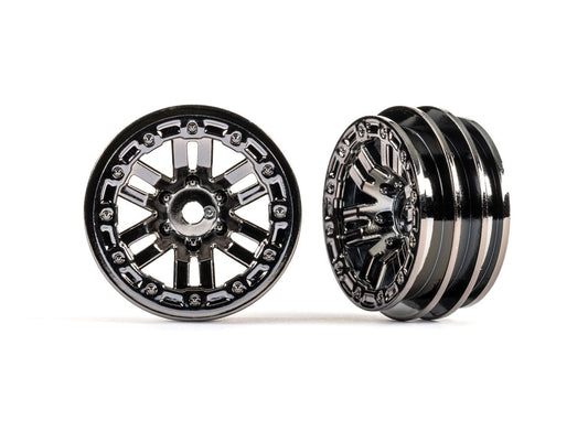 TRAXXAS WHEELS BLACK 1.0 (2) BL CHROME