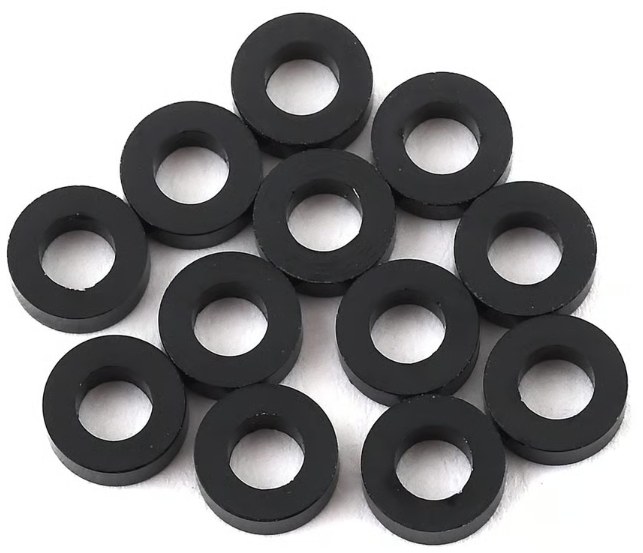 1UP Racing Precision Aluminum Shims (Black) (12) (2mm) 1UP80304