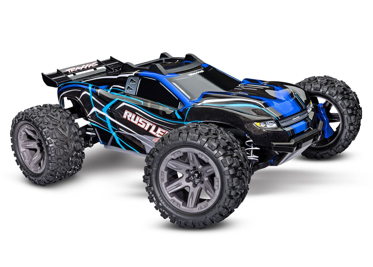 TRAXXAS Rustler 4X4 BL-2s: 1/10 Scale 4WD Stadium Truck 67164-4-BLUE