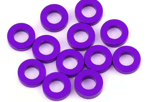 1UP Racing 3x6mm Precision Aluminum Shims (Purple) (12) (1.5mm)