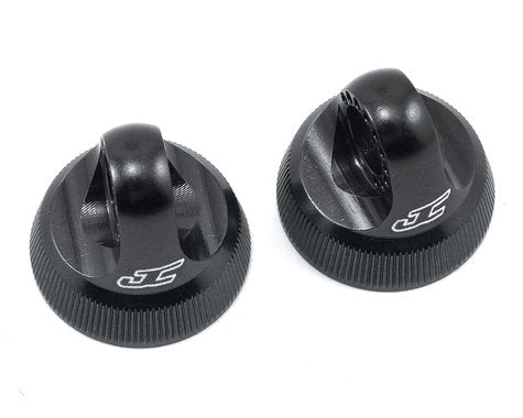 JConcepts Fin Aluminum 12mm V2 Shock Cap (Black) (2)