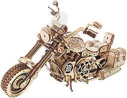 ROKR Mechanical Wood Models; Cruiser Motorcycle