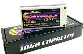 TRINITY 1S 3.7v 8000mah 130C Ultra Power Lipo Pack with 5MM Bullets