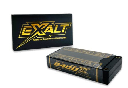 Exalt X-Rated 1S 135C Hardcase LiPo Battery (3.7V/8400mAh) w/5mm Bullets EXA3102