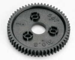 Spur gear, 56-tooth (0.8 metric pitch, compatible with 32-pitch)